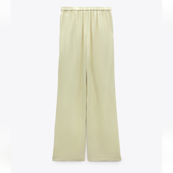 ZARA Matching Set * Satin Effect Blazer & Wide Pants - Picture 16 of 16